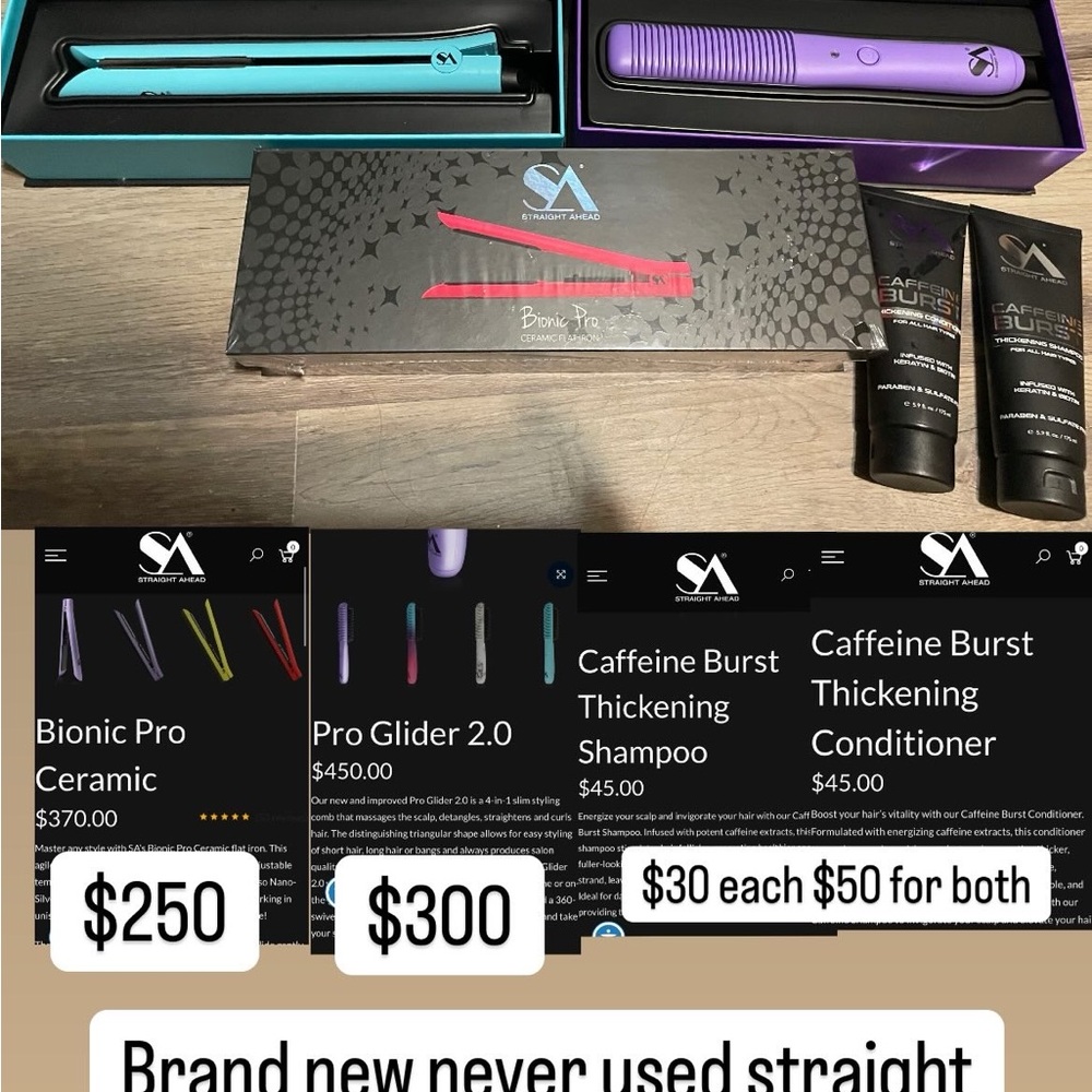 SA Bionic Pro Ceramic Hair Straightener - Purple